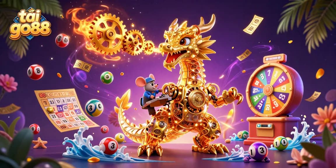 Experience excitement with tải go88 while vibrant lottery balls and prizes fill the scene!