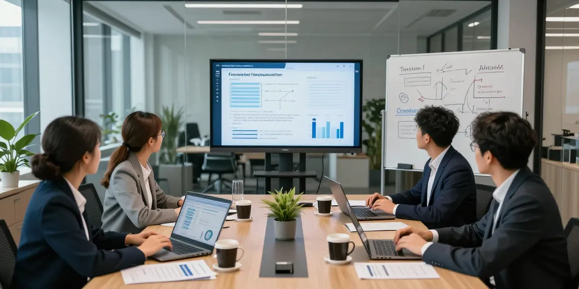 Team collaborating on document fraud detection strategies in a modern office.