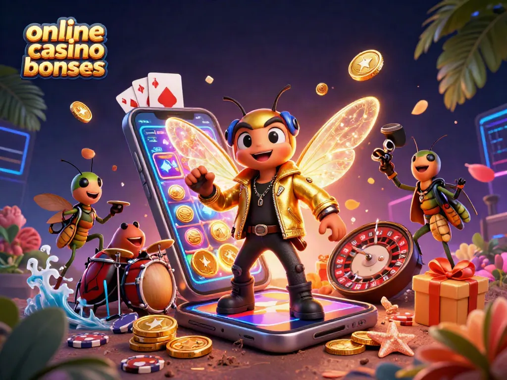 Catch winning online casino bonuses featuring dynamic characters and vibrant game elements!